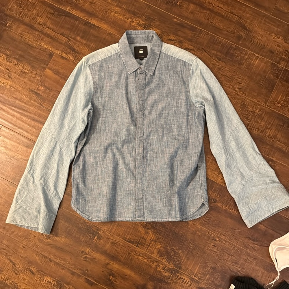 G-Star Raw two tone denim top